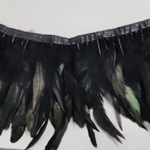 רצועת נוצות שחורות לצואר