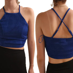 גופיה כחולה עם איקס מתאים לחטיבה ותיכון